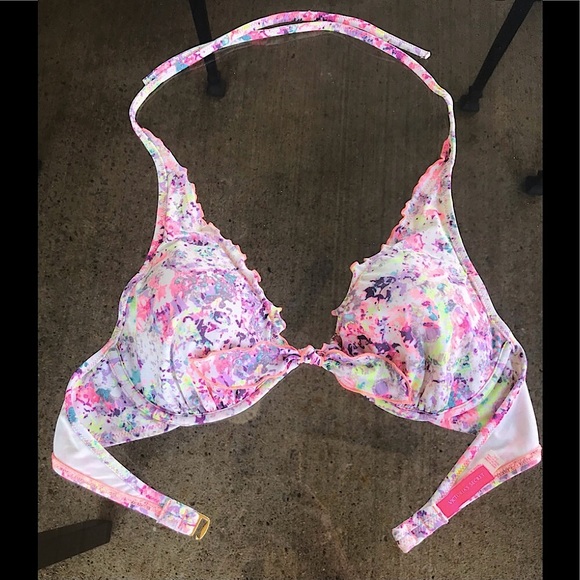 🆕🔥VICTORIA SECRETS SUPER CUTE DEMI PUSH UP BIKINI TOP NEVER WORN/GORG COLORS - Picture 2 of 16
